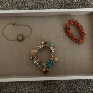 Chic Beaded Bracelet Trio